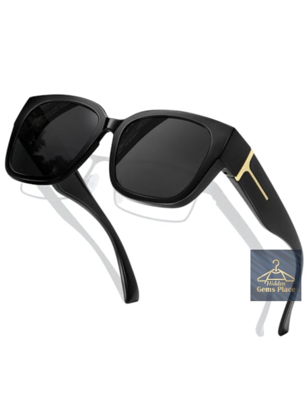 Oversized Square Fit Over Polarized Sunglasses UV400 TR90 Lightweight